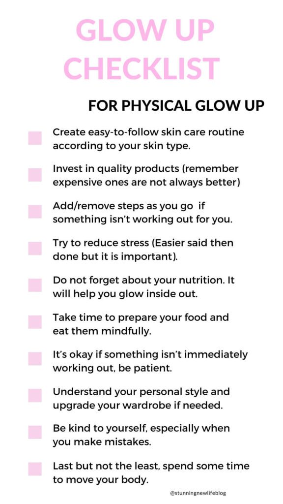 physical-glow-up-checklist-inforgraphic