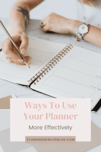 using planner effectively